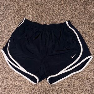 Nike Women's Black and White Dri-Fit Athletic Shorts